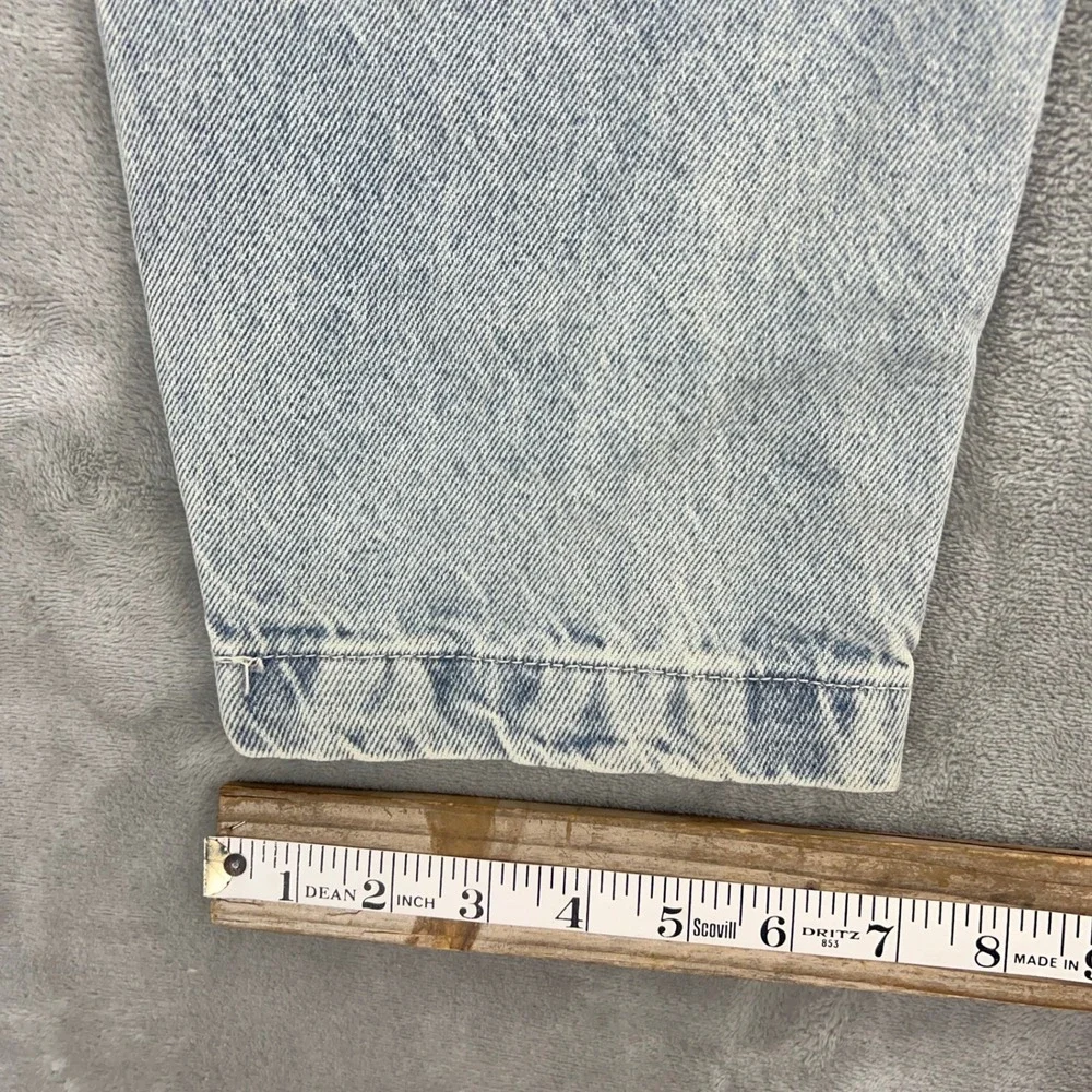 Thinner Light‎ Wash Acid Denim High Waisted Pleated Mom Jeans with Belt Size 11